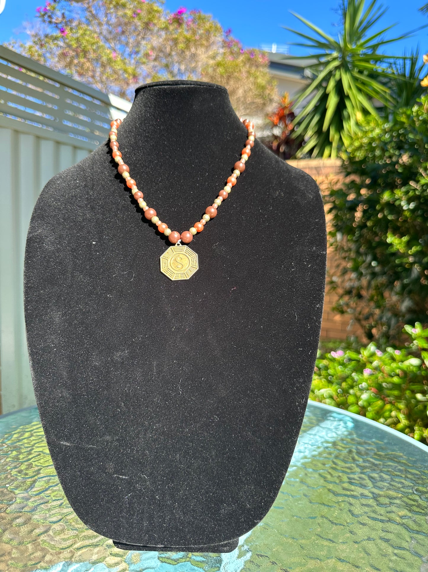 Yin Yang beaded necklace