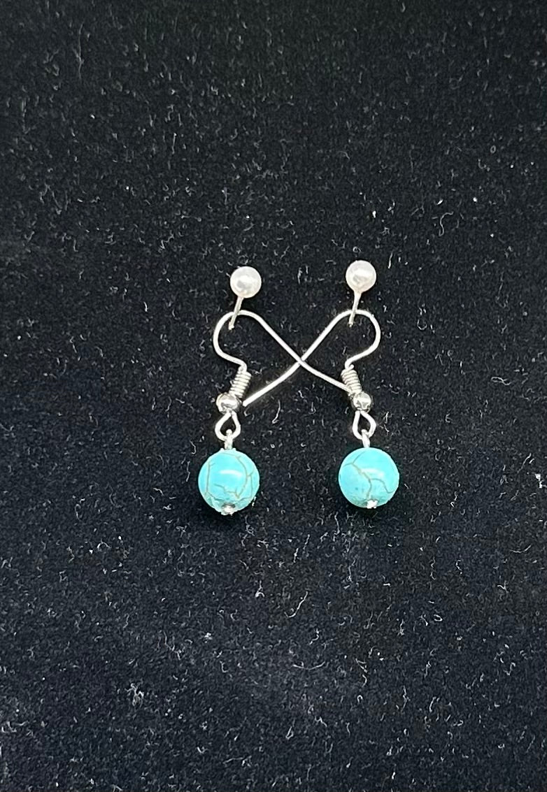Turquoise Ball earrings