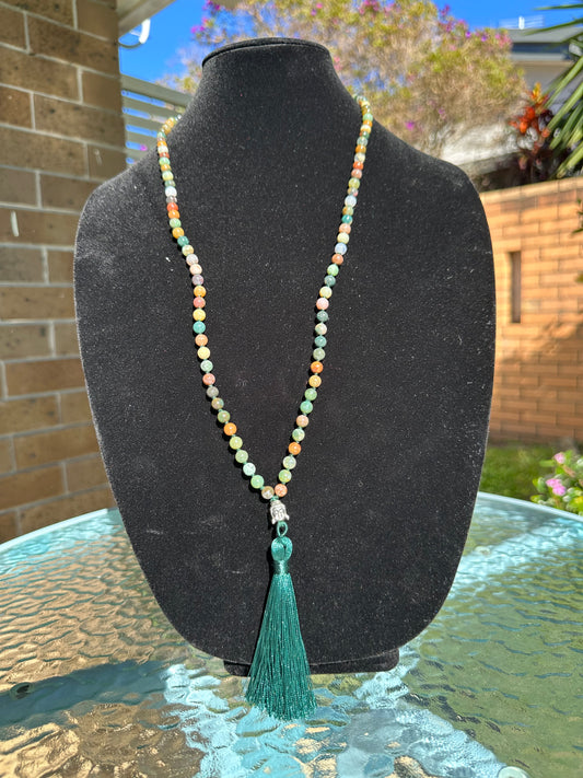 6mm Natural Indian Agate Mala