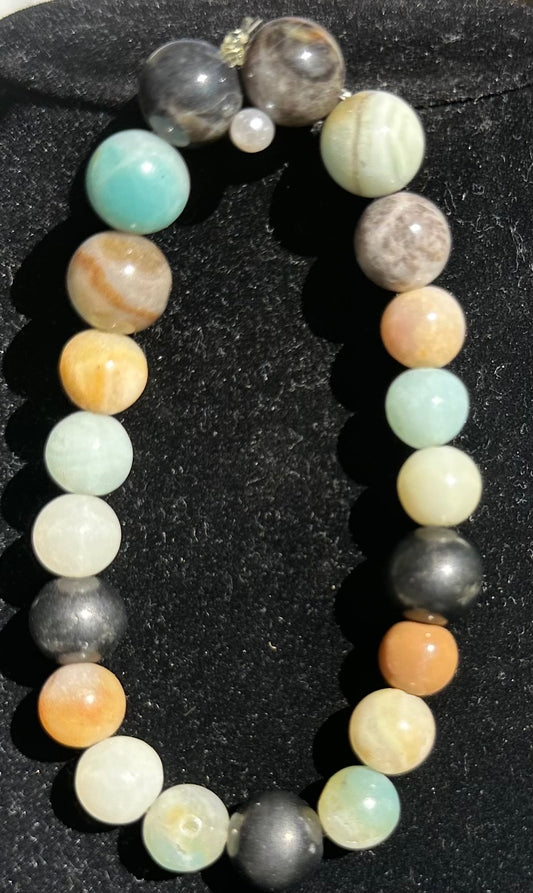 Amazonite and black onyx Bracelet