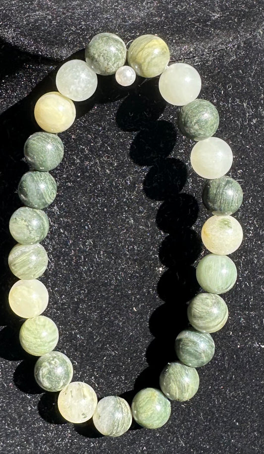 Moss agate and labradorite Bracelet