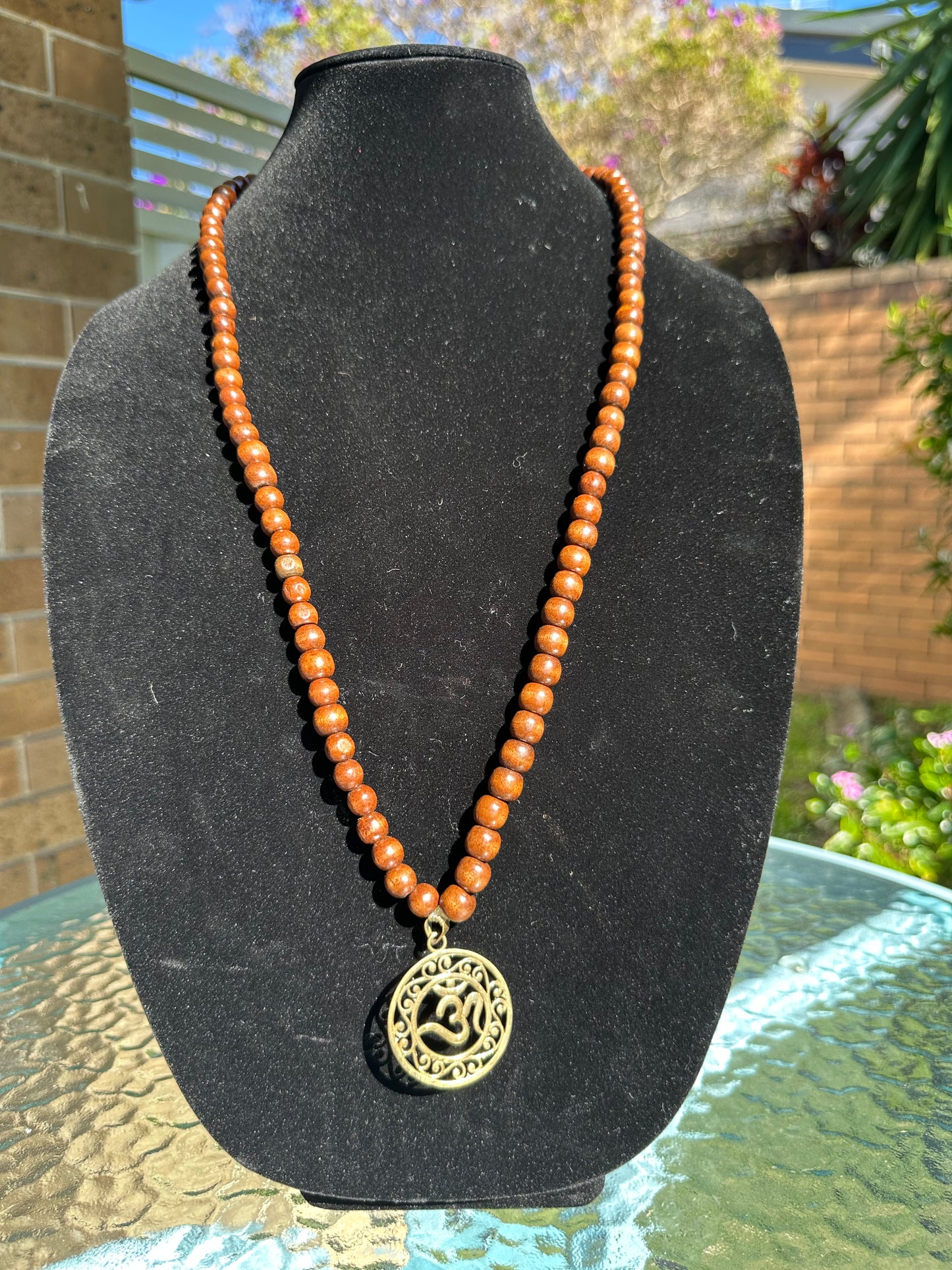 Wooden beaded Mala with OM symbol