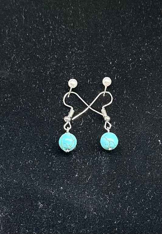 Turquoise Ball earrings